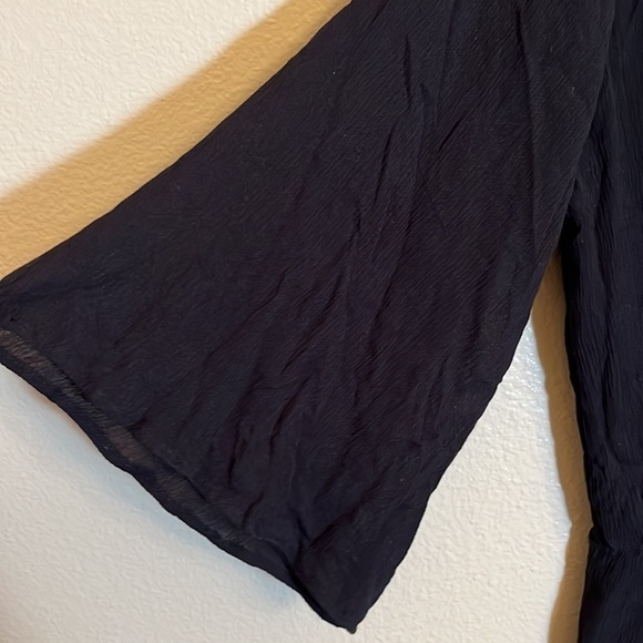 NWT Elan Solid Black Cover-Up One Piece Romper - Picture 5 of 10